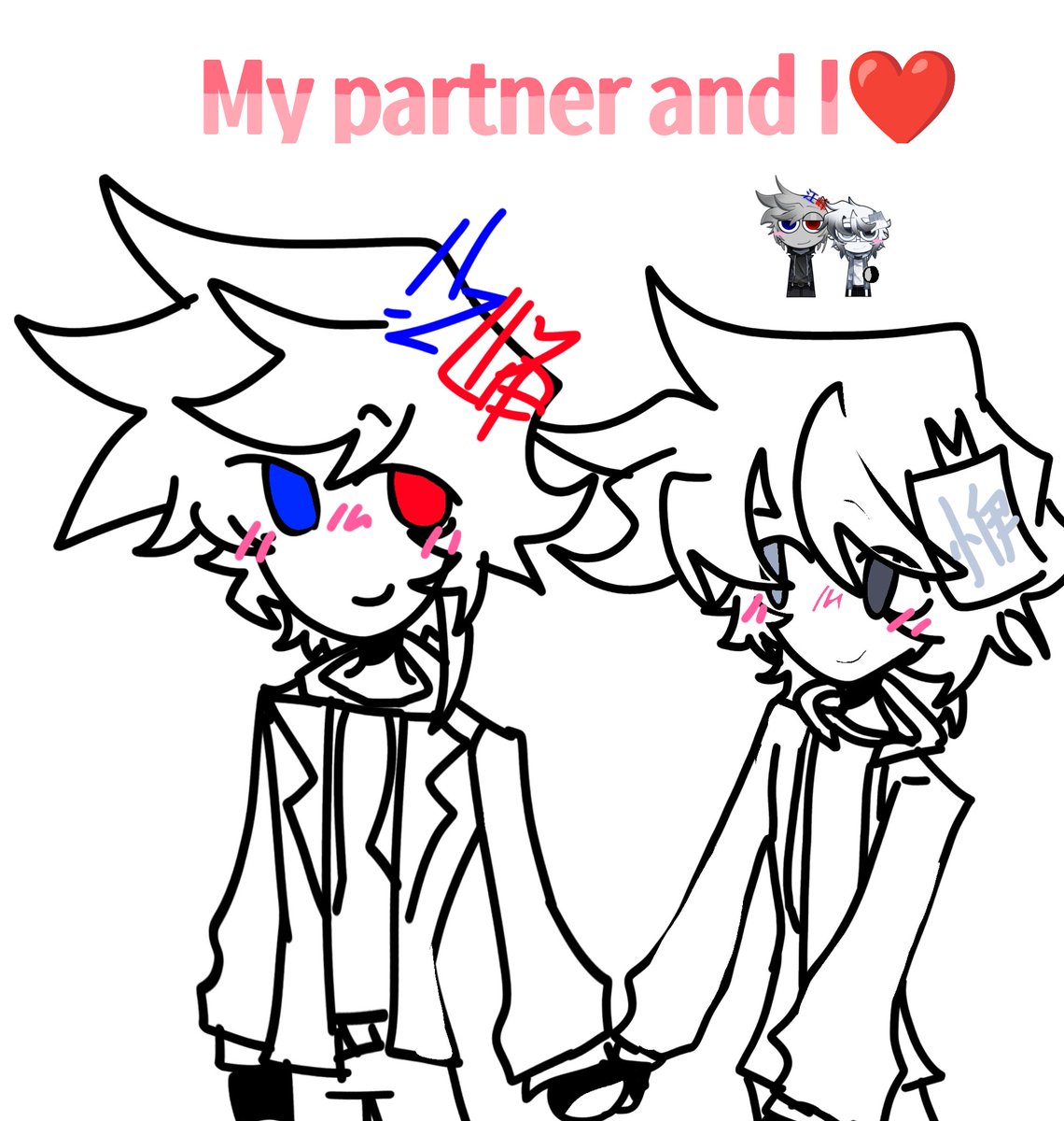 Leikwwdd's tweet photo. Also art of me and my partner.💖 https://t.co/mpivAJuaa7
