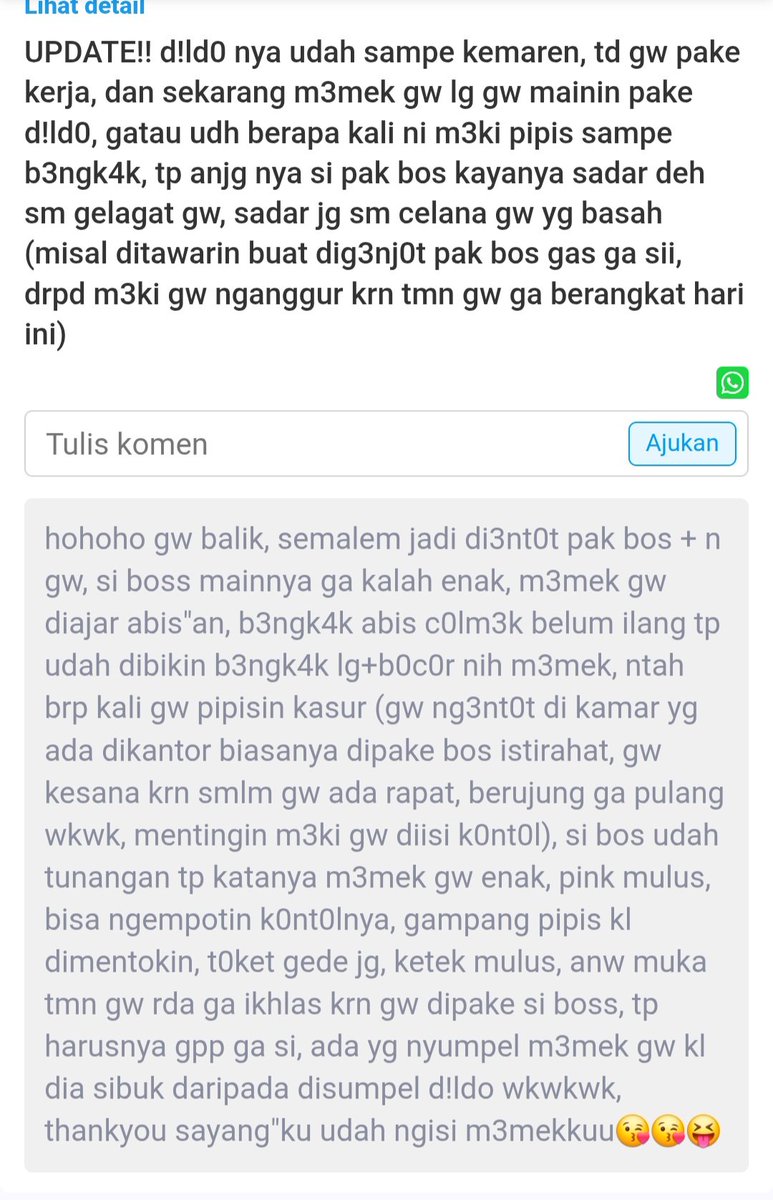 wijaknt's tweet photo. dasar ya lnte lacur suka banget di mainin mmk lacurmu dan sekarang udah ngak jadi lnte temenmu aja tapi bosmu juga pasti puas banget mmklacurmu dan jadi lower pasti nanti, saranku sih lebih hati² aja siapa tau nanti ada yang tau lagi malah bisa jadi kamu di ewe sama 1 kantor. https://t.co/gwrgST92kw