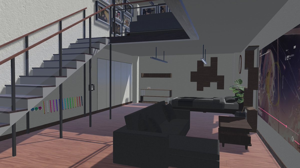 Kirie_vrc's tweet photo. VRChat午後の部
写真を飾るためにワールド製作に挑戦。手取り足取り教えてもらって何とか形になってきた https://t.co/dCnpeaxS3k