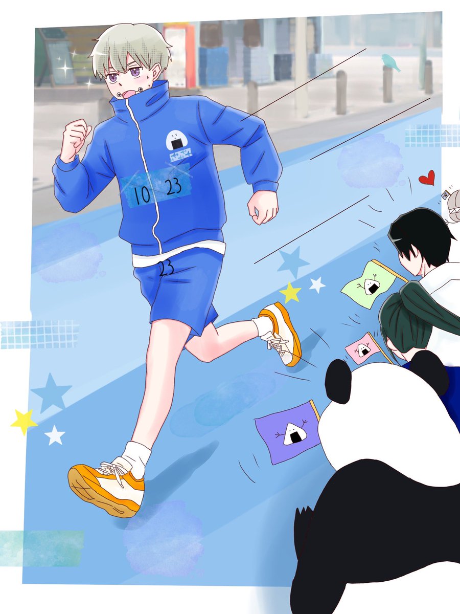 kuroneko01ds's tweet photo. #とげくんドロ 
#とげくんドロマラソン 
お題『 マラソン 』なので…

マラソン大会で頑張って走る棘ピー
皆で旗を振って応援~⚐ﾞ⚐ﾞ⚐ﾞ⚐ﾞෆ https://t.co/xxYd5JMBul