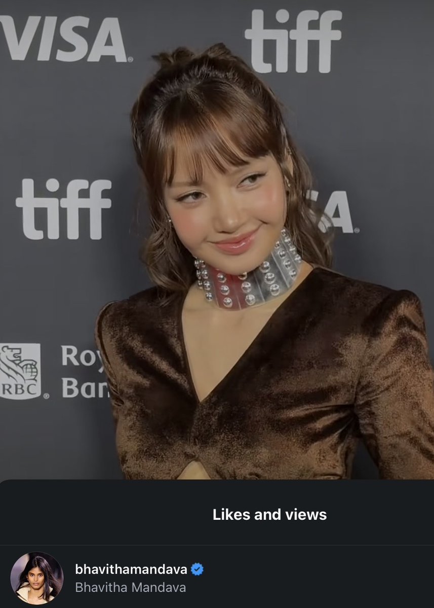 btf0327's tweet photo. Indian model Bhavitha Mandava liked LISA in Vanity Fair’s IG post from the 'Always LALISA' premiere at TIFF 2026

Mandava is a rising Indian fashion model who has worked with major luxury brands and was the first Indian model to open a Chanel show. https://t.co/BsCV7F5Obn
