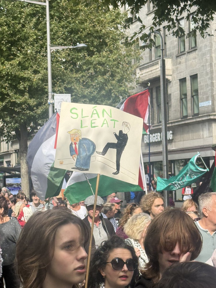 dlLambo's tweet photo. Tens of thousands marching in Dublin right now.

#TrumpNotWelcome https://t.co/Qjz7wlBBlJ