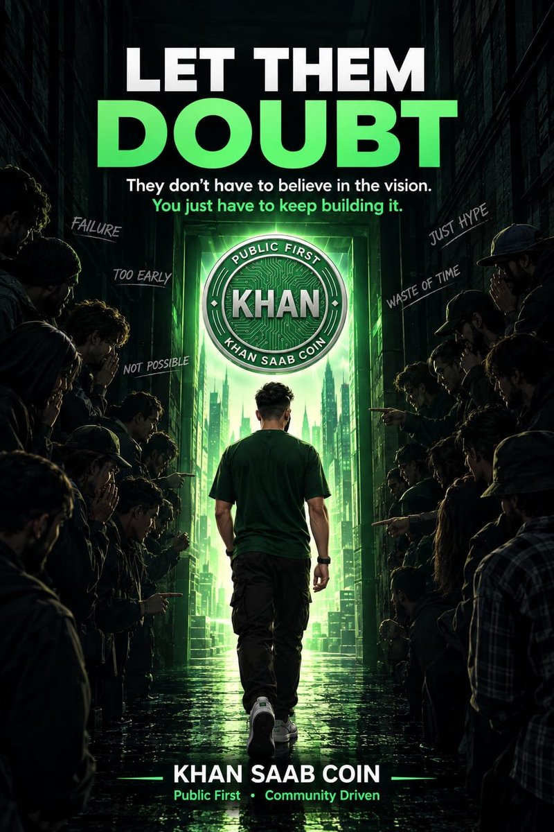 khansaabcoin's tweet photo. LET THEM DOUBT. We’ll keep building.

They don’t have to believe in the vision — our actions will speak.

Public First. Community Driven. Built for the people.

#KHANSAABCoin #KHAN #Crypto #Cryptocurrency #Web3 #BNB #Blockchain #CryptoCommunity #DeFi #BSC #Altcoins #DigitalAssets https://t.co/mYqWUJPDJm
