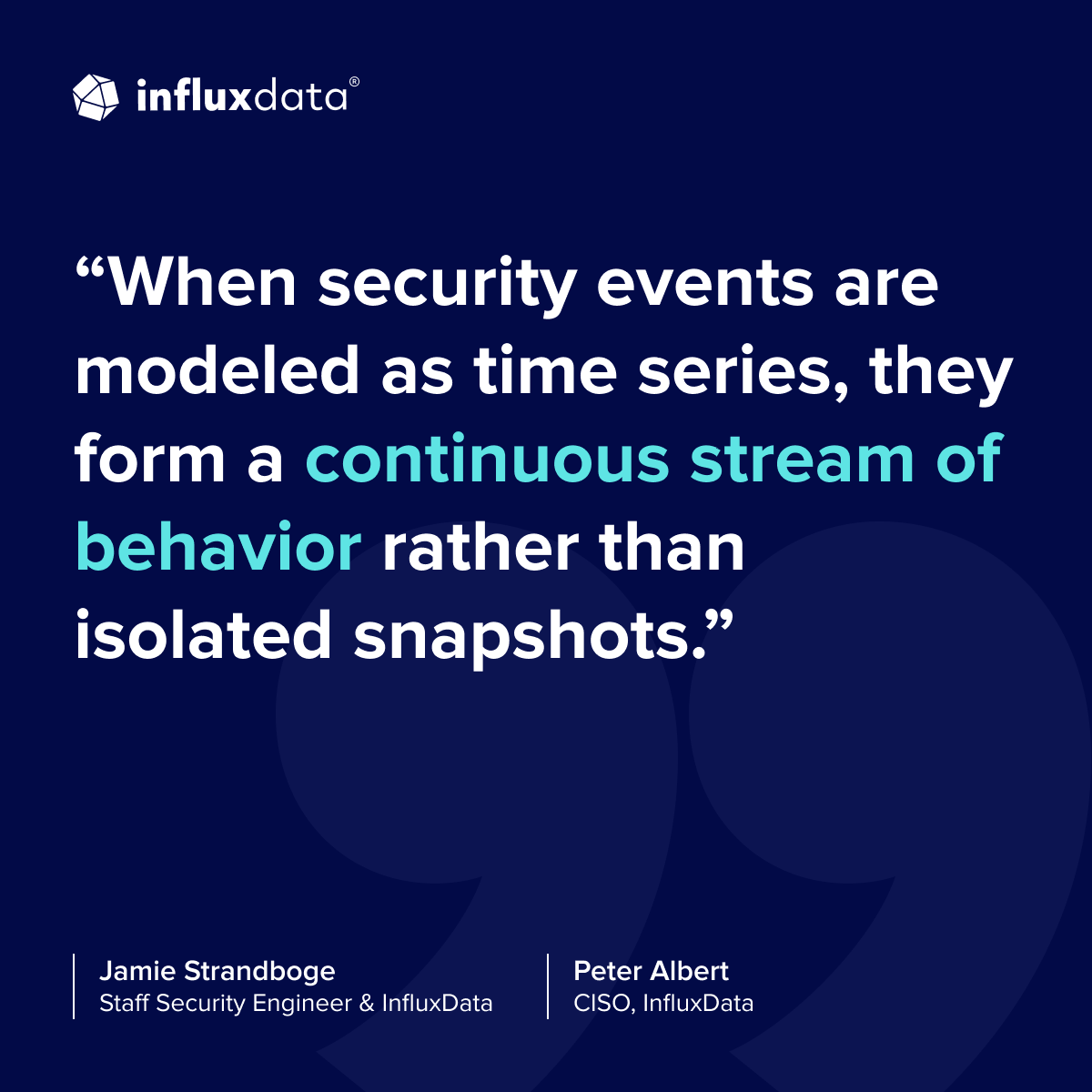 InfluxDB's tweet photo. Security events tell a better story when you put them on a timeline.

Model logins, downloads + admin actions as time series to establish behavioral baselines and spot anomalies earlier.

Our security team built DiSCO around this idea. Learn how: https://t.co/9cR7bFfUf6 #InfluxDB https://t.co/pKro8gbkXD