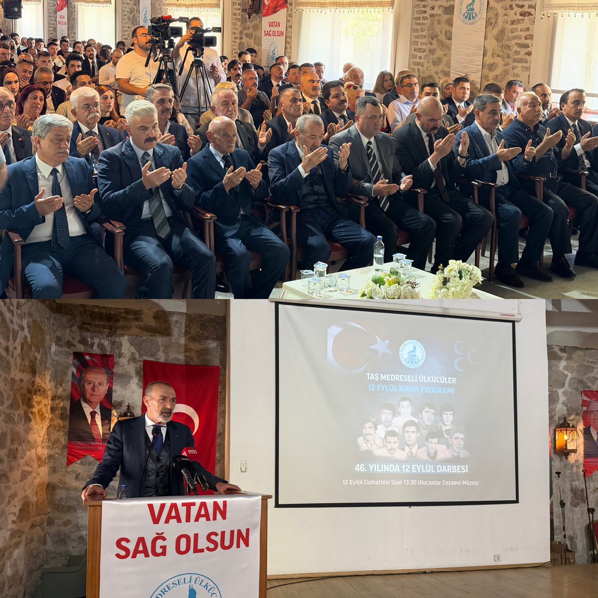 TurkavGenMrk's tweet photo. Ulucanlar Cezaevi Müzesi’nde düzenlenen Taş Medreseli Ülkücüler 12 Eylül Anma Programı’na Genel Başkanımız Sayın Ebubekir Korkmaz ve Genel Merkez yöneticilerimiz katıldılar. 
Programa; MHP Genel Başkan Yardımcımız Sayın Yaşar Yıldırım, https://t.co/TGKmhmBxFa