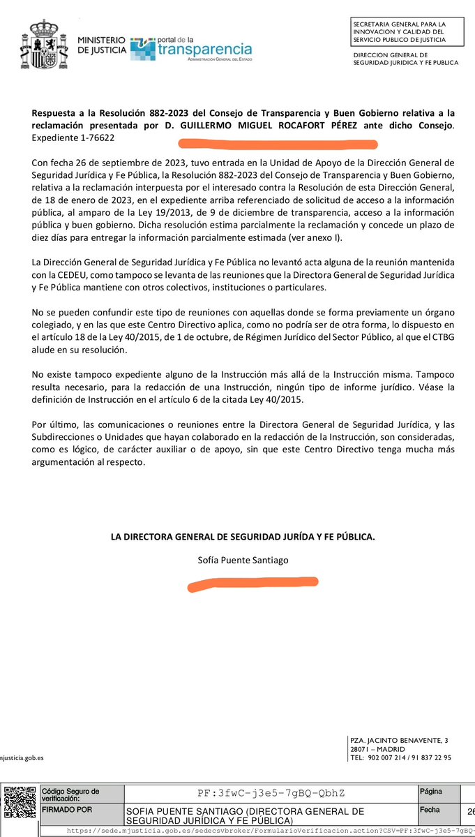 GuillermoRocaf1's tweet photo. #EXCLUSIVA para mis seguidores: estas son las PRUEBAS que llevarán a SOFIA PUENTE @aifosan la Hermana de @oscar_puente_ A LA CÁRCEL 👇⚠️

Aprobó la CIRCULAR de las fraudulentas NACIONALIZACIONES MASIVAS por Memoria Democrática sin EXPEDIENTE ADMINISTRATIVO ni INFORMES jurídicos que avalaran sus Delitos de #Pucherazo Electoral 😱

DIFUNDE al máximo 💪🎯