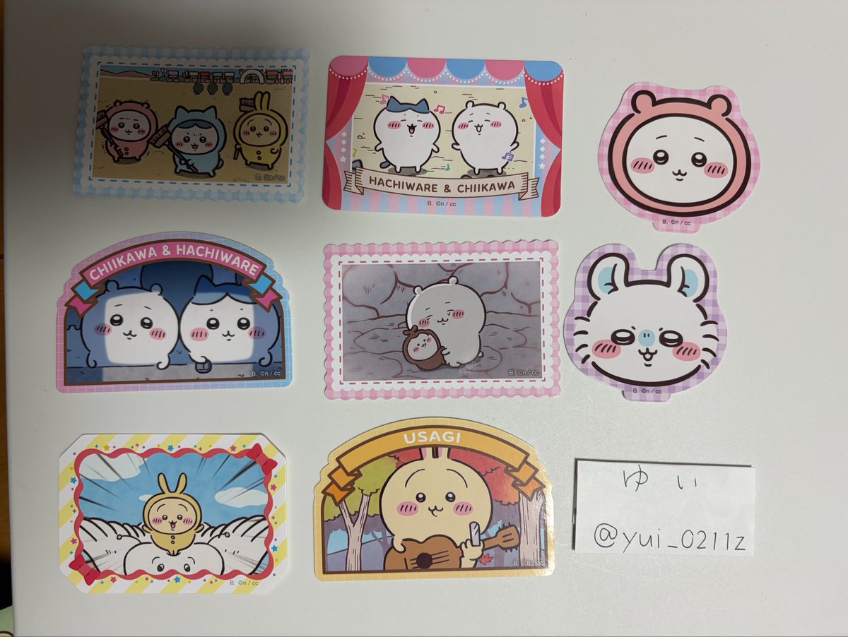 yui_0211z's tweet photo. 【交換】
ちいかわ　ダイカットステッカーセット

(譲)
ちいかわ　ハチワレ　うさぎ　モモンガ
画像1枚目のもの

(求)
ラッコ　くりまんじゅう
画像2枚目のもの

2枚以上纏めての方優先
くりまんじゅうはラッコ含む交換のみ

初回プロカ必読
よろしくお願いいたします。 https://t.co/6LcwCzWhJQ