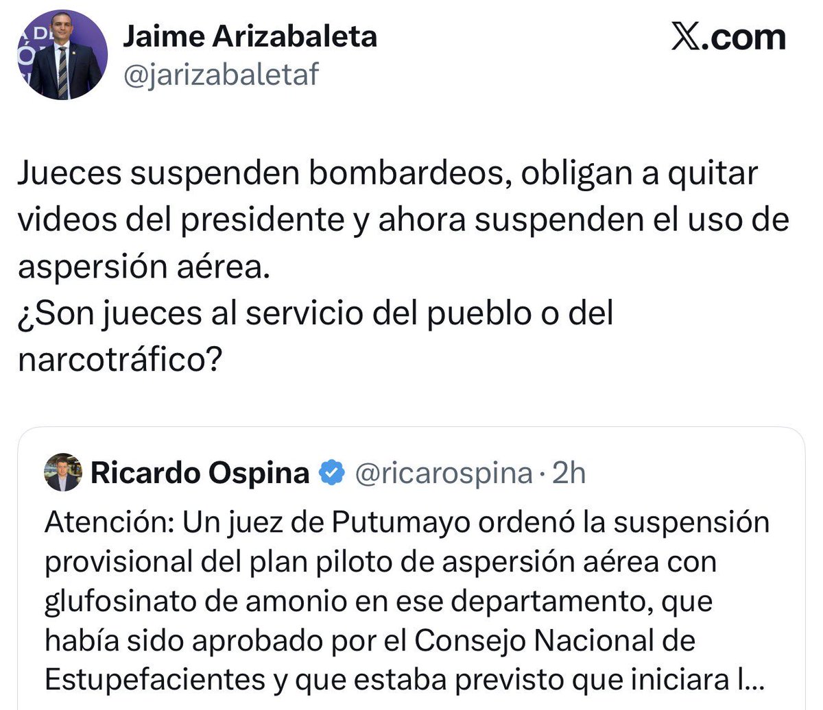 AlexFlorezH's tweet photo. Comenzó la persecución contra los jueces de la República. https://t.co/492FnJspob