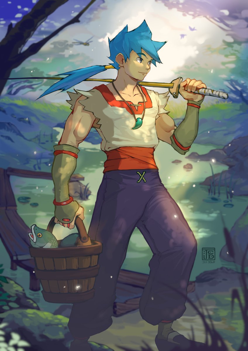 Fumezu1's tweet photo. Since #BreathOfFire is top of mind, thought I'd revisit this piece. Made some lighting changes and adjusted facial features. See below for 2025 version. #ブレスオブファイア https://t.co/wlEjicpROh