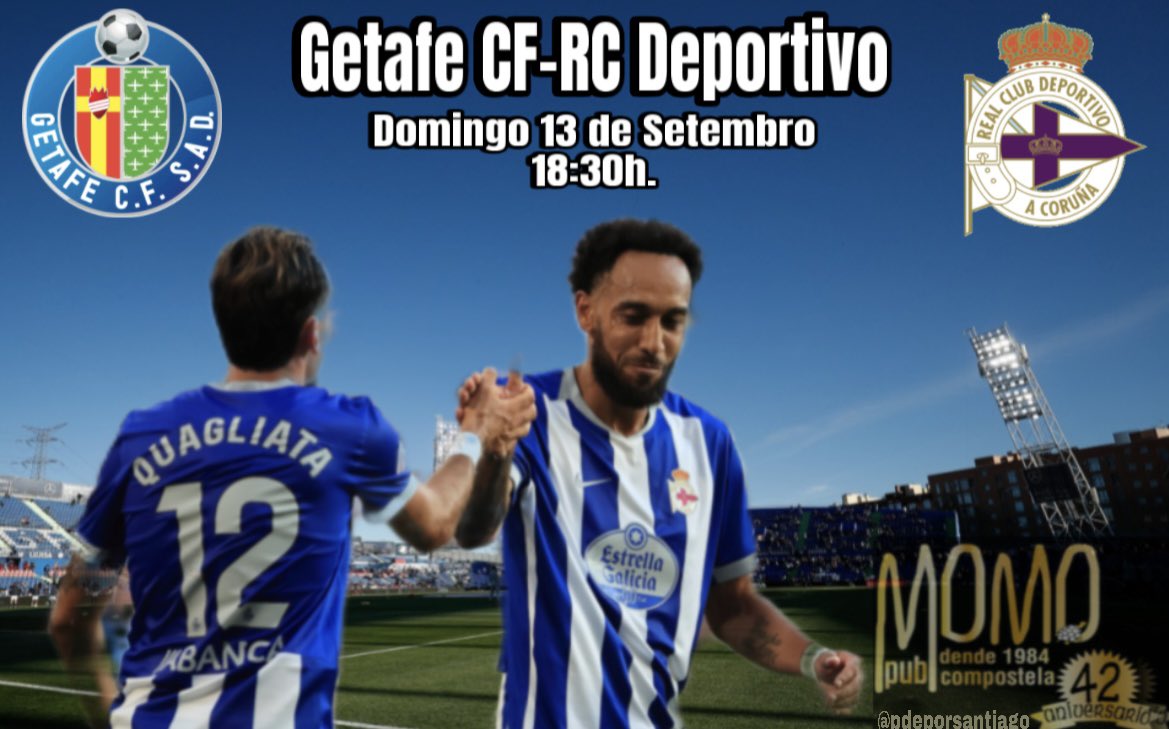 pdeporsantiago's tweet photo. Mañá vémonos na nosa nova sede       @PubMomo Sorpresas e deportivismo en vea #GetafeDépor https://t.co/tjgsjy3fuh