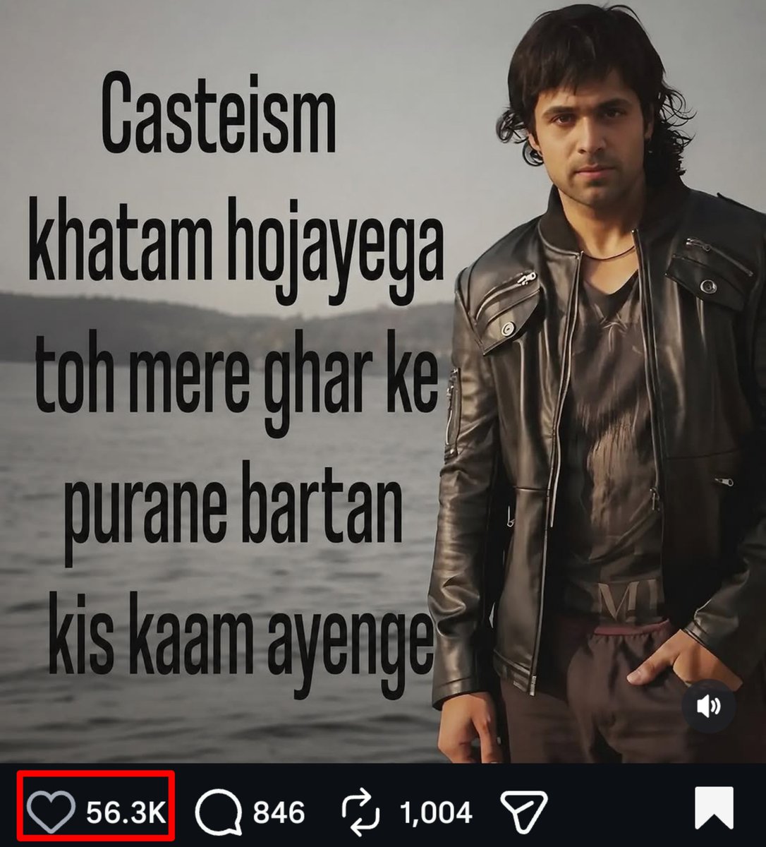 ragebait_krungi's tweet photo. How the fuck does this casteist post have 56,000 likes? It’s honestly disturbing that these people are living among us 🤦‍♂️ https://t.co/FE9FNb1JvE