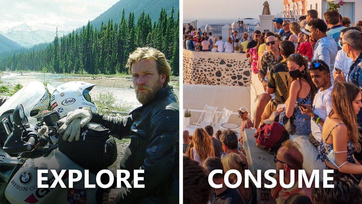 Tom_LSOO's tweet photo. "We no longer travel into the unknown as much as we are trying to actualize a pre-existing mental image of it. The foreign is no longer just a fascination, it has also become a commodity, it has become a product to be selected and purchased" https://t.co/FdoTNKknJt https://t.co/z5QHD7S7hv