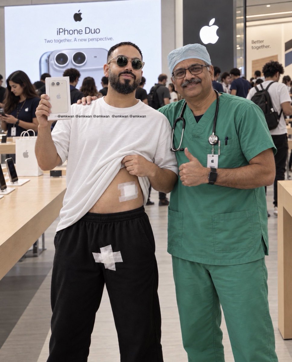 emkwan's tweet photo. Just secured my iPhone duo 😂 https://t.co/zh3rB4lSpP