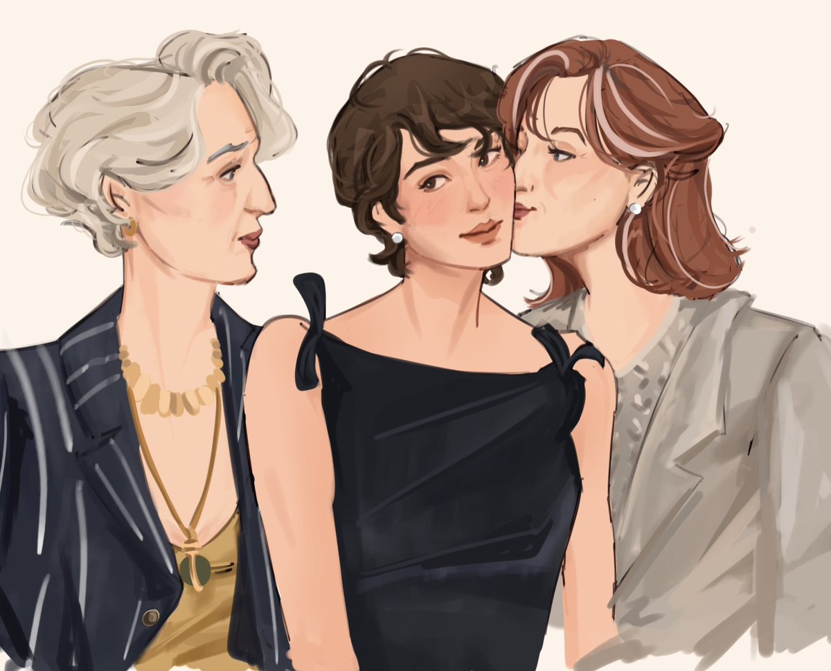 itsserulyan's tweet photo. miranda, andy &amp; miriam (sabrina au) https://t.co/3LcialORBm