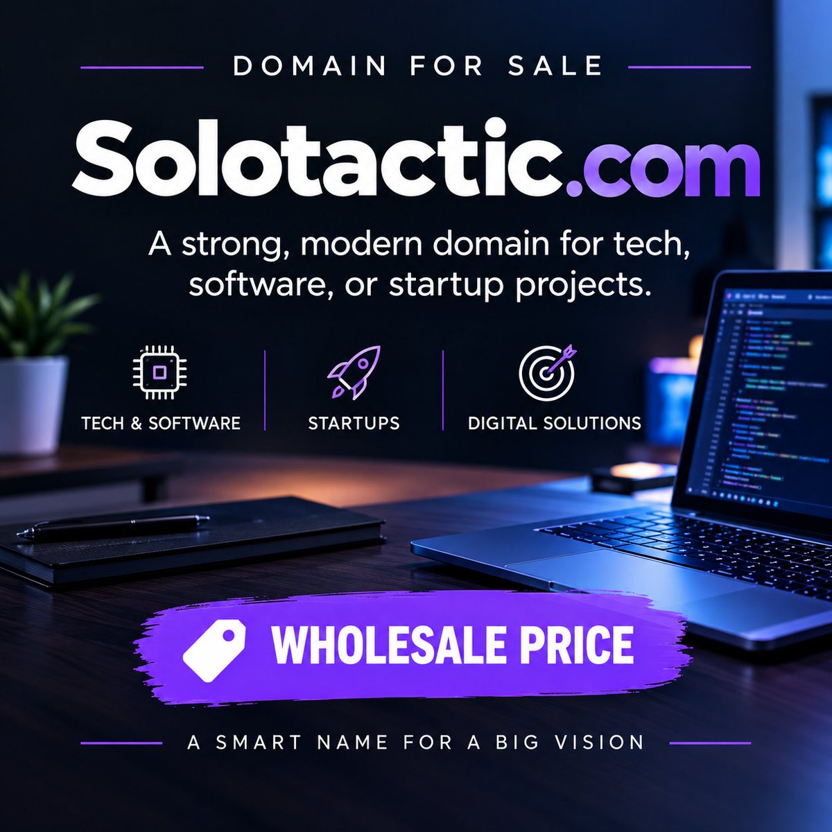MRDrajon's tweet photo. https://t.co/aHmVkZsz70 — Domain for Sale

A modern, brandable .COM with strong potential for tech,
 
software,gaming, SaaS, and startup projects 

Wholesale Price

https://t.co/aHmVkZsz70 

#Tech #DomainForSale #BRANDABLE https://t.co/JHIDImj5Ch