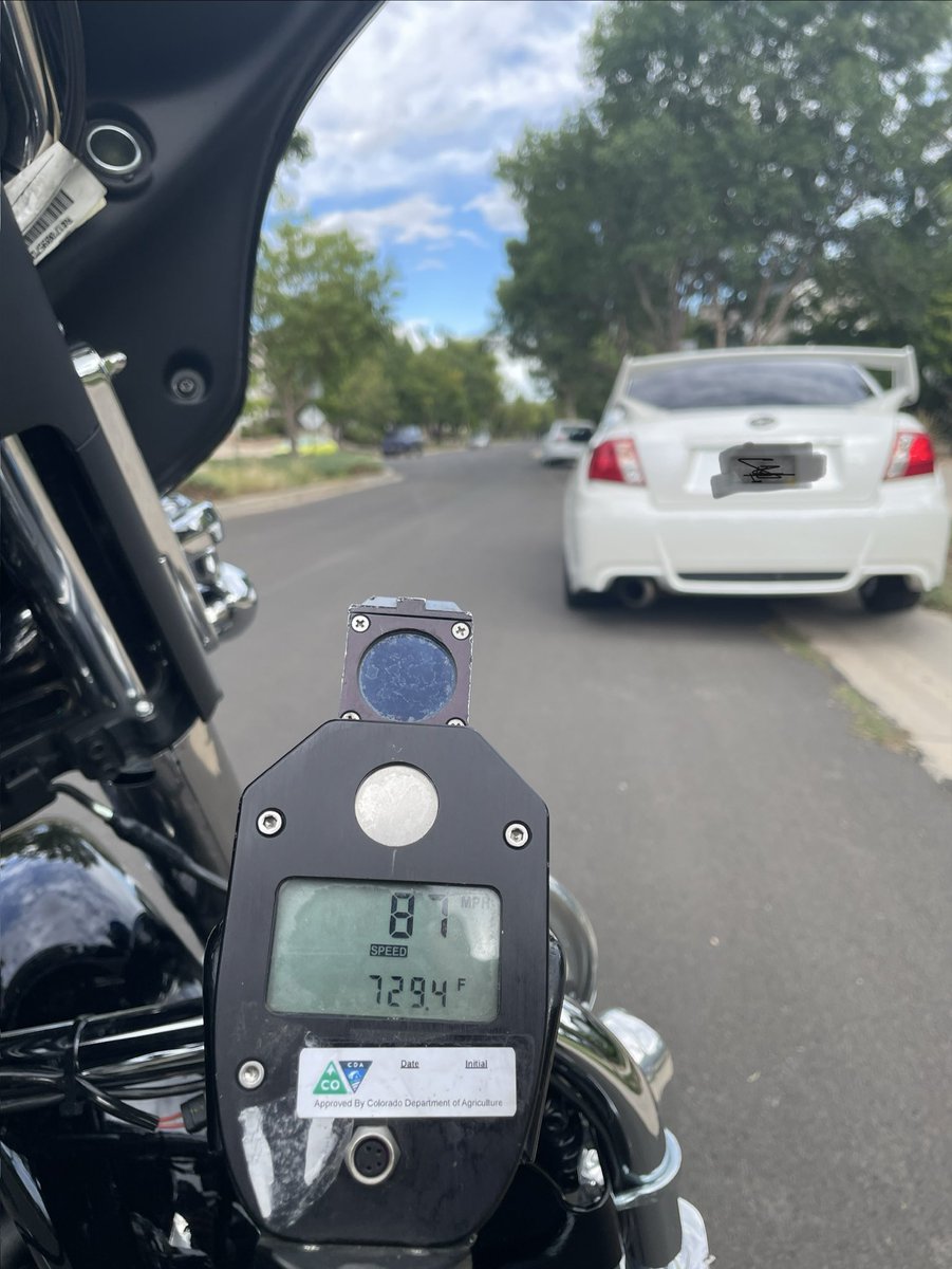 FCPolice's tweet photo. Yesterday one of our motor officers worked a speeding complaint area in the 7400 block of S Lemay which is a 40 mph zone. In total, 10 citations were issued with the highest speeds being 87/40, 84/40, 65/40, and 62/40. Please slow down and follow the speed limit. These speeds put everyone in danger. Our Traffic Unit will continue to address dangerous driving behavior.