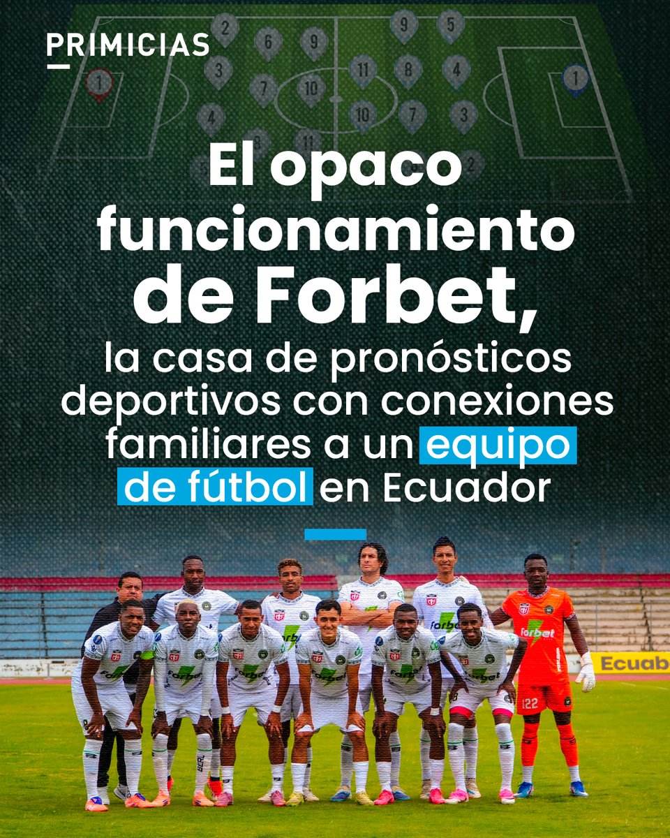 Primicias's tweet photo. Forbet fue constituida en mayo de 2021. PRIMICIAS documentó que fue constituida como una sociedad civil, por lo que no reporta información de sus accionistas ni sus balances o situación financiera, y nadie la controla. https://t.co/kecUtCmn8d https://t.co/1UosizN2MO