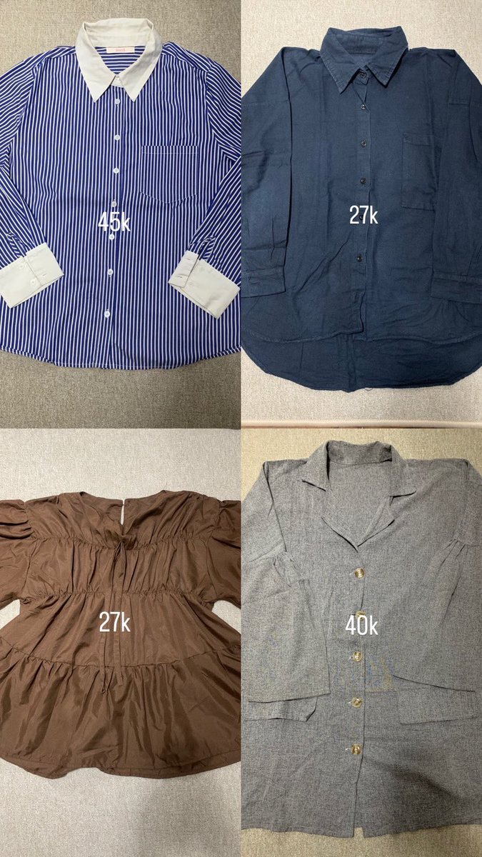 berrykylan's tweet photo. wts kemeja, celana, jumpsuit, blouse, top, start from 27k aja, habis beresin lemarii, udah jarang dipake jadi wts aja🫰🏻 https://t.co/ZNmzyUz45K