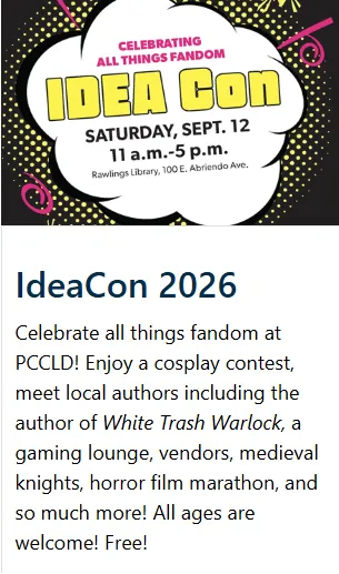 drslayton's tweet photo. I'm leaving the writing cave today for IdeaCon in Pueblo at the Rawlings Library! I'll be there from 11 to 5 with some of my favorite people. Come and see us if you're down south. https://t.co/1KUNW76e0e