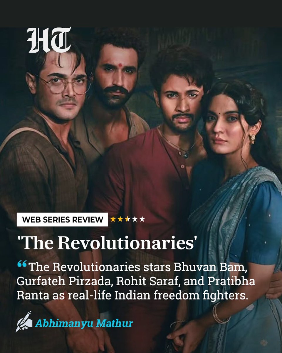 htTweets's tweet photo. #webseriesreview | There is a scene in Nikkhil Advani’s The Revolutionaries that is very evocative of SS Rajamouli’s RRR. As the British forces close their vice-like grip on some revolutionaries, our heroes leap from the shadows, overwhelming the Brits and turning the tables. The entire eight-episode series, based on true events from the Indian freedom struggle, is mounted like a massive action spectacle, further deepening the RRR parallels. Sadly, that is where the similarities end. Despite its attempts and aspirations to be a grand action film with ‘entertaining’ history, The Revolutionaries never fulfils those ambitions.
@madcrazyhatter_ ✍️
Read More - https://t.co/3EqUBJWXcs
📲 For News on the go, Download HT app. Click https://t.co/a5Pp2KPW5t