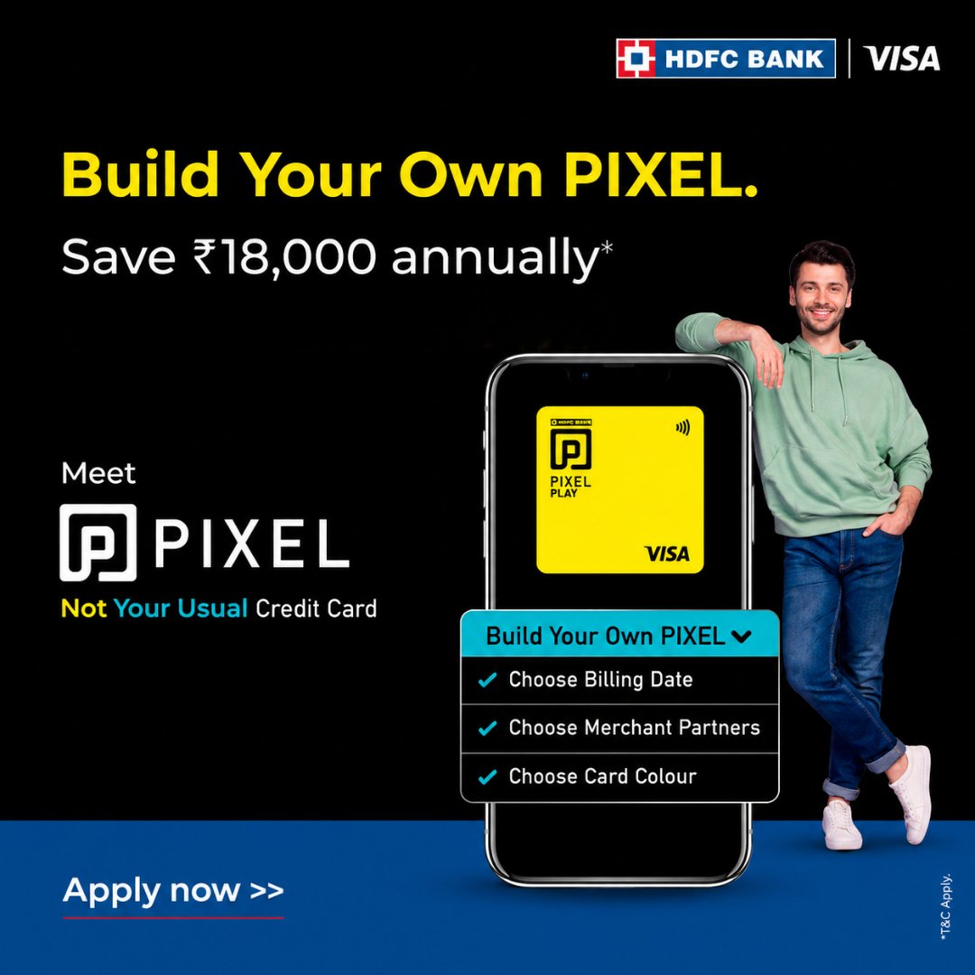 hdfccards's tweet photo. Apply for HDFC Pixel Play Credit Card - https://t.co/hZ2RLI0rQ6 https://t.co/hKfLTP6SbU