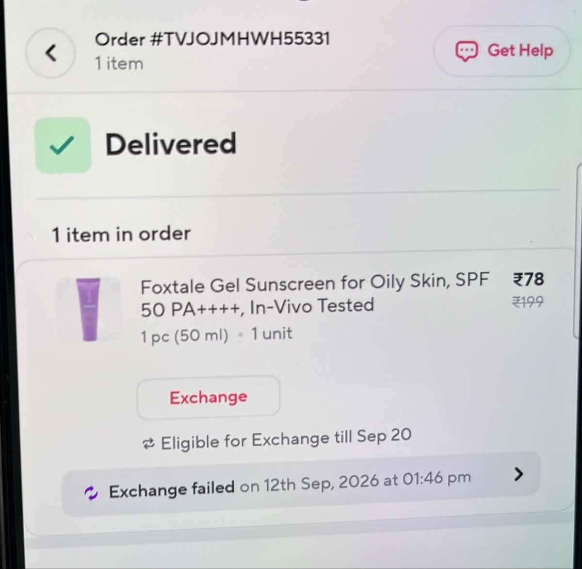 DevenderNaveen's tweet photo. @ZeptoNow @zeptocares @fssaiindia I have Ordered 50ml sunscreen and received 10ml sunscreen and after escalating the same, see what your support has responded ? Is this the way how your customer care works ? https://t.co/DAMPNjhpYy