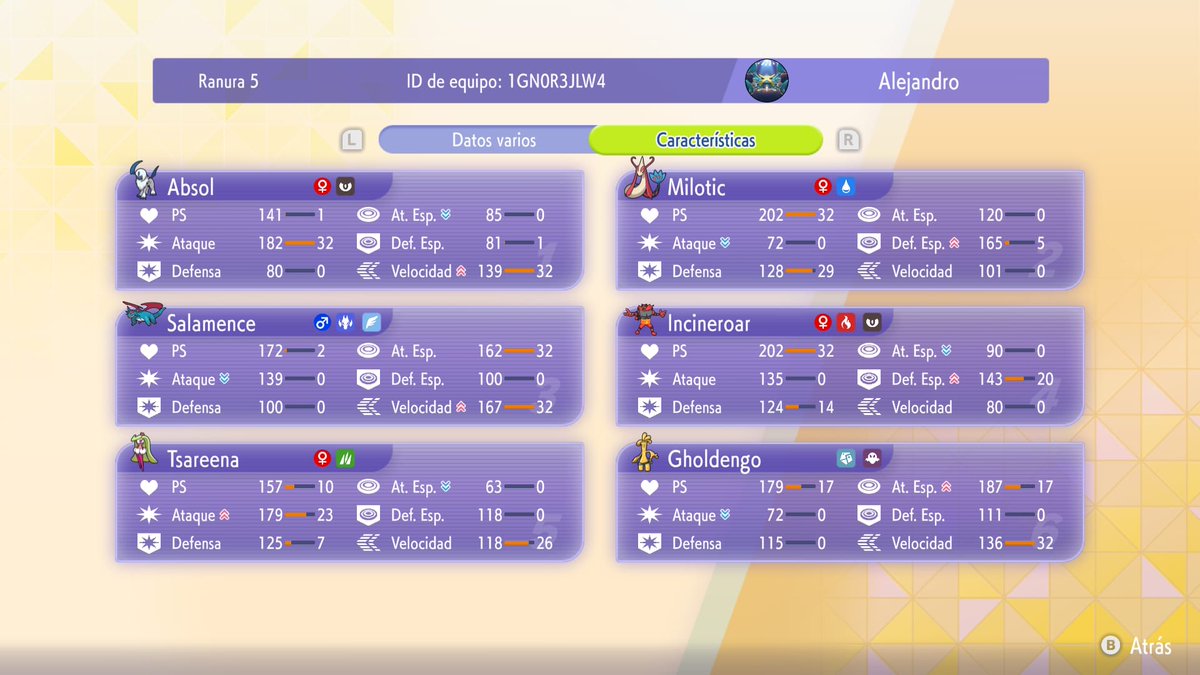 AlejandroFdz_'s tweet photo. Pues al final este equipo me ha llevado al top 900 en la ladder de Pokémon Champions (de momento), Absol-Z es muy divertido de usar si lo rodeas bien, dejo código y quien quiera, que lo pruebe https://t.co/GRJR8D1L6q
