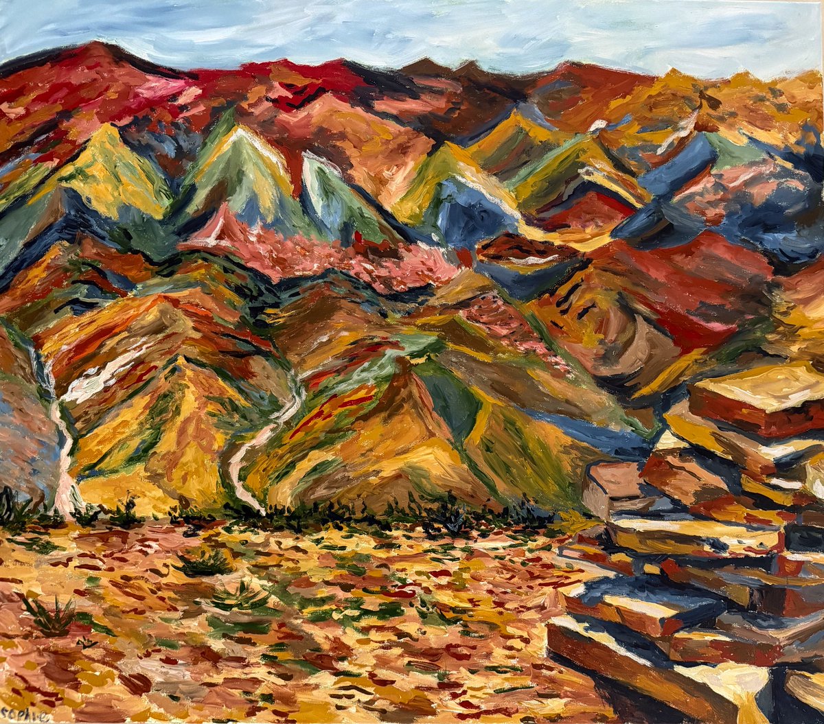 sophieopina's tweet photo. “Jujuy” - mezclaba hobbies en una foto. Fue un poco estresante pintar este cuadro pero valió la pena! https://t.co/EEp0uR6umj