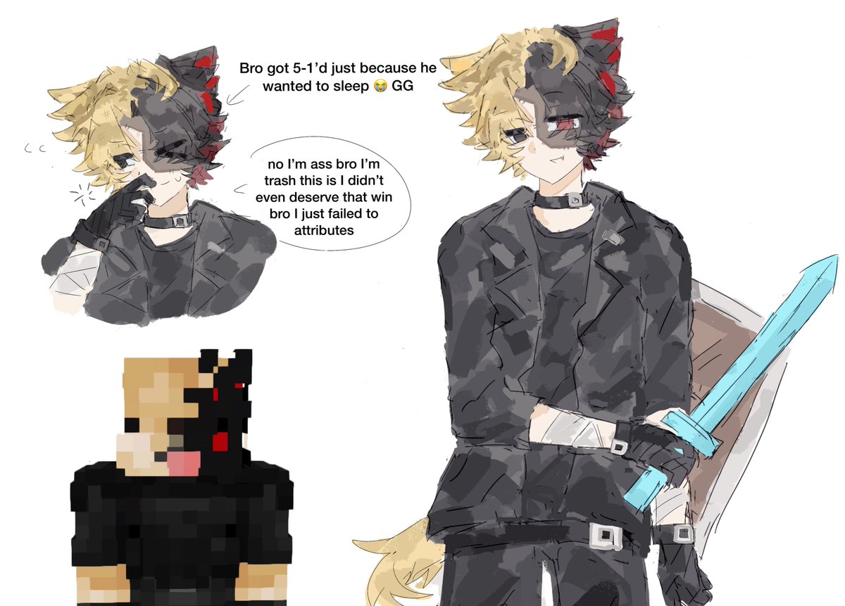 Mr_Ryan0826's tweet photo. i draw 
blm’s design by:@Refrainrestrain TY!#blmcheatfanart
#mcpvperfanart #blmcheat https://t.co/Q27MRn8p7a
