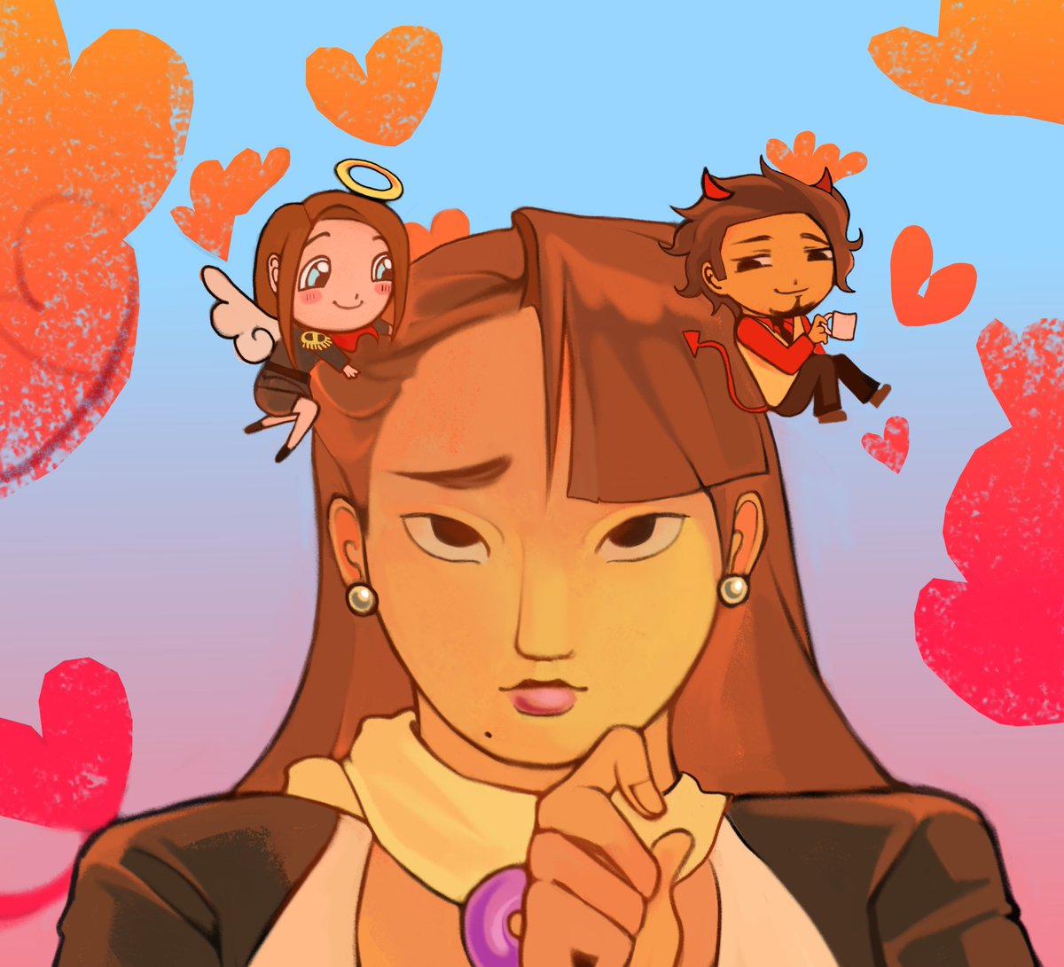 krichrr_y's tweet photo. I'M BACK HI HELLO EVERYONE 
#miafey #aceattorney https://t.co/fPa5tWS3e1