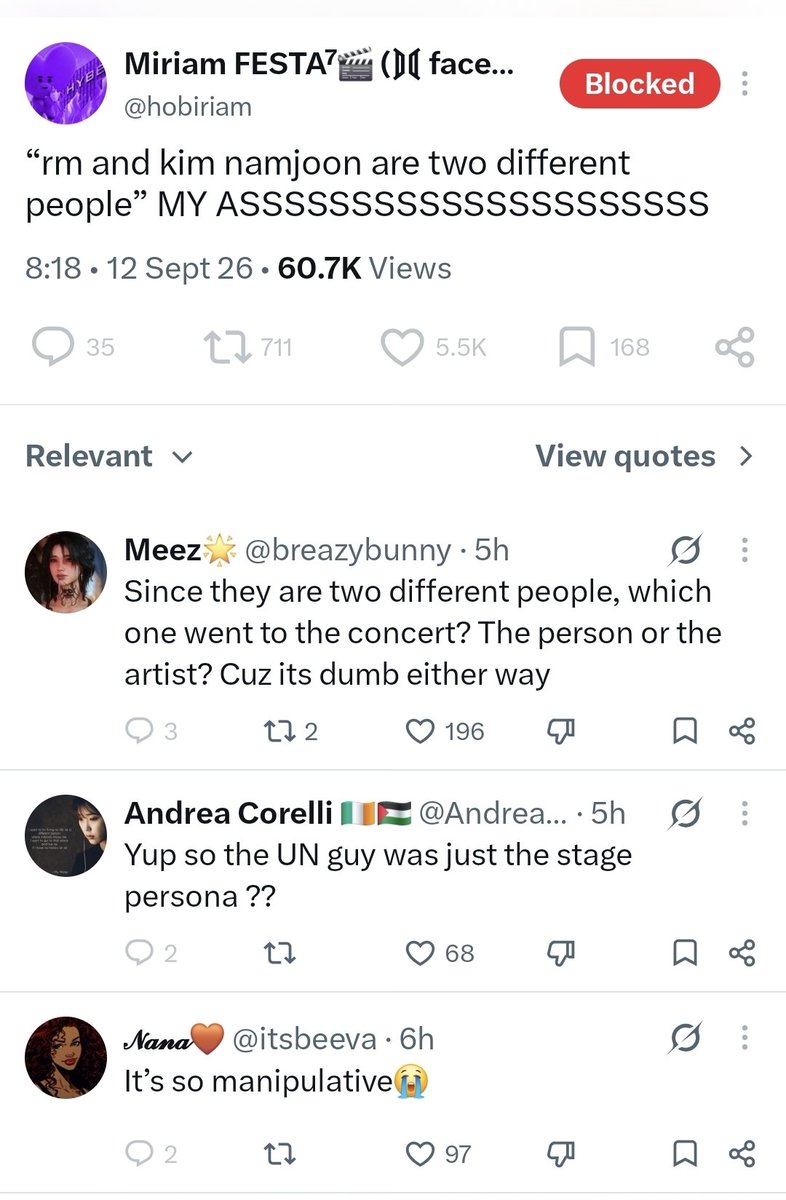 taesoothe's tweet photo. The lead boycult freak hobiriam, who claimed she unstanned and "left" BTS full 3 years ago, still dressed up as army, just to spread among armys a fake quote made by hatecrave for hatred and defamation

We told you from day first boycotters are the most evil antis out there https://t.co/CM4cgwQI3i