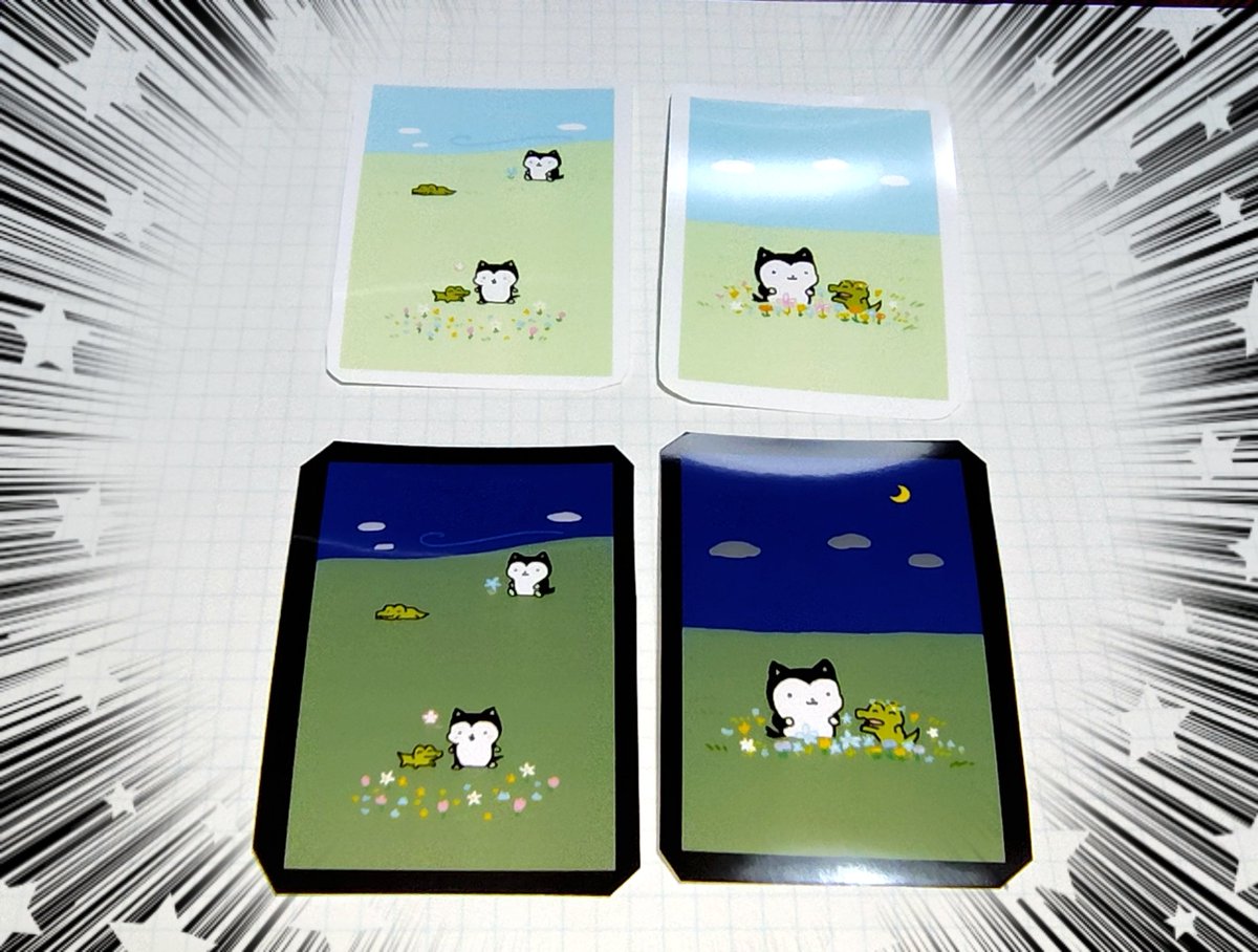 Nuko7773's tweet photo. 可愛くて可愛くて、全種類をプリントしたよ。
特に気に入っているのは、しおりタイプ。
切り取るの、緊張したよぉ。
#ワンワニカード第５弾 https://t.co/qQe6Z4W38K