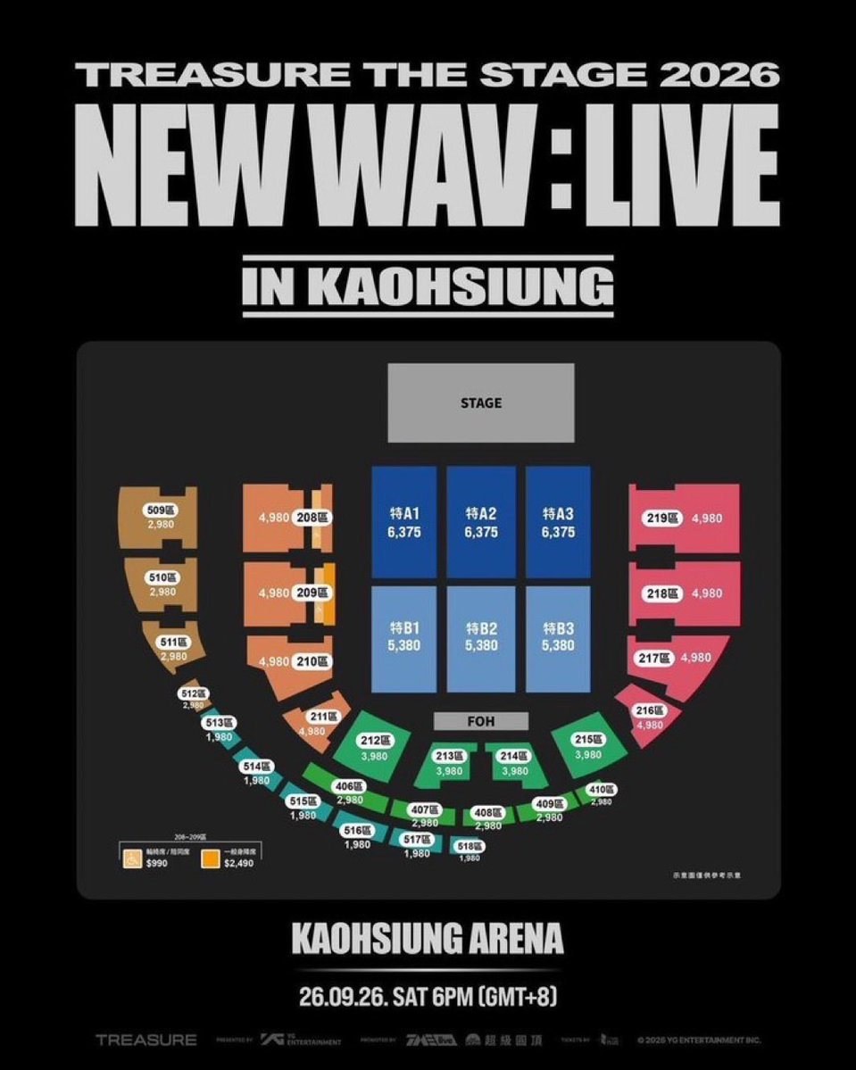 TicketingN's tweet photo. WTS
TREASURE THE STAGE 2026 NEW WAV : LIVE IN KAOHSIUNG 

Tickets;
Zone A2
Zone B2
All benefits attached 

Local &amp; international buyers 
DM if interested 📩

#THESTAGE_NEWWAV_LIVE #KAOHSIUNG #TREASURE #트레저 https://t.co/D47b8mNwtc