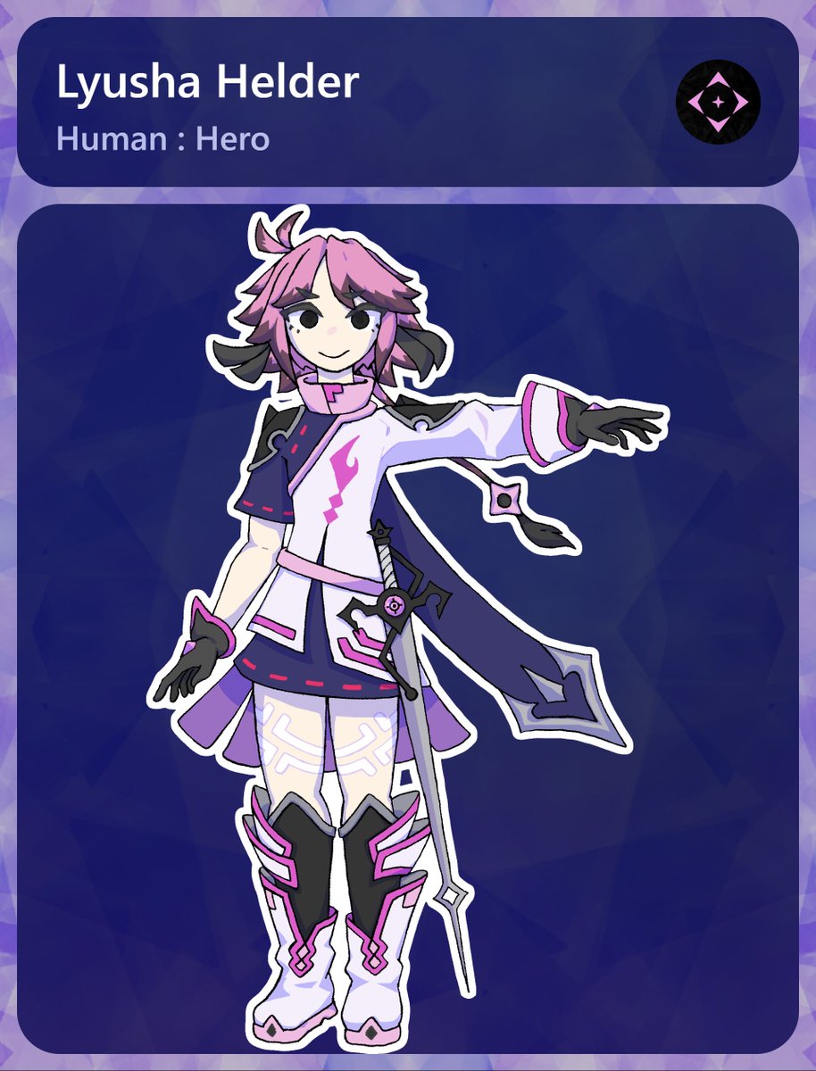 Nyorune's tweet photo. Updated Lyusha's design!
The hero is a femboy 😌
#UnigrimArt https://t.co/rRAlbPS7U2