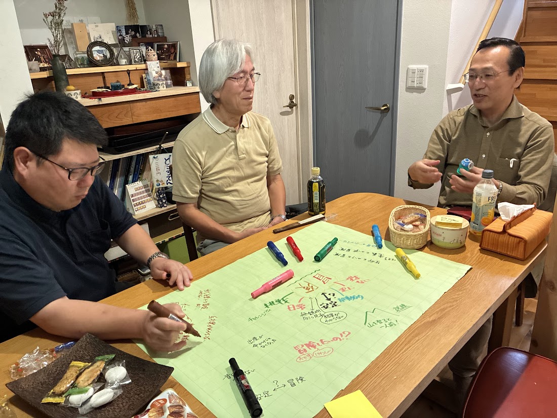 hiro_shirai1963's tweet photo. 松戸deてつがくカフェ第14回、終了しました。

テーマは、「冒険」
こうちゃんの軽やかなファシリで楽しい２時間になりました。

冒険とは、自分の人生を取り戻すもの

次回は、10月3日（土）10時-12時
松戸駅近くです。

テーマは、改めて、「幸福とは何か」を考えたいと思っています。

＃哲学対話 https://t.co/QaWg2VkWcb