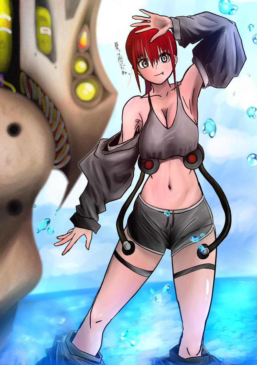 OGUNININI's tweet photo. 【○○○○○試作1号機初飛行実験】:失敗.

不時着したついでに夏を満喫する。

#illust https://t.co/pHQhT80shJ