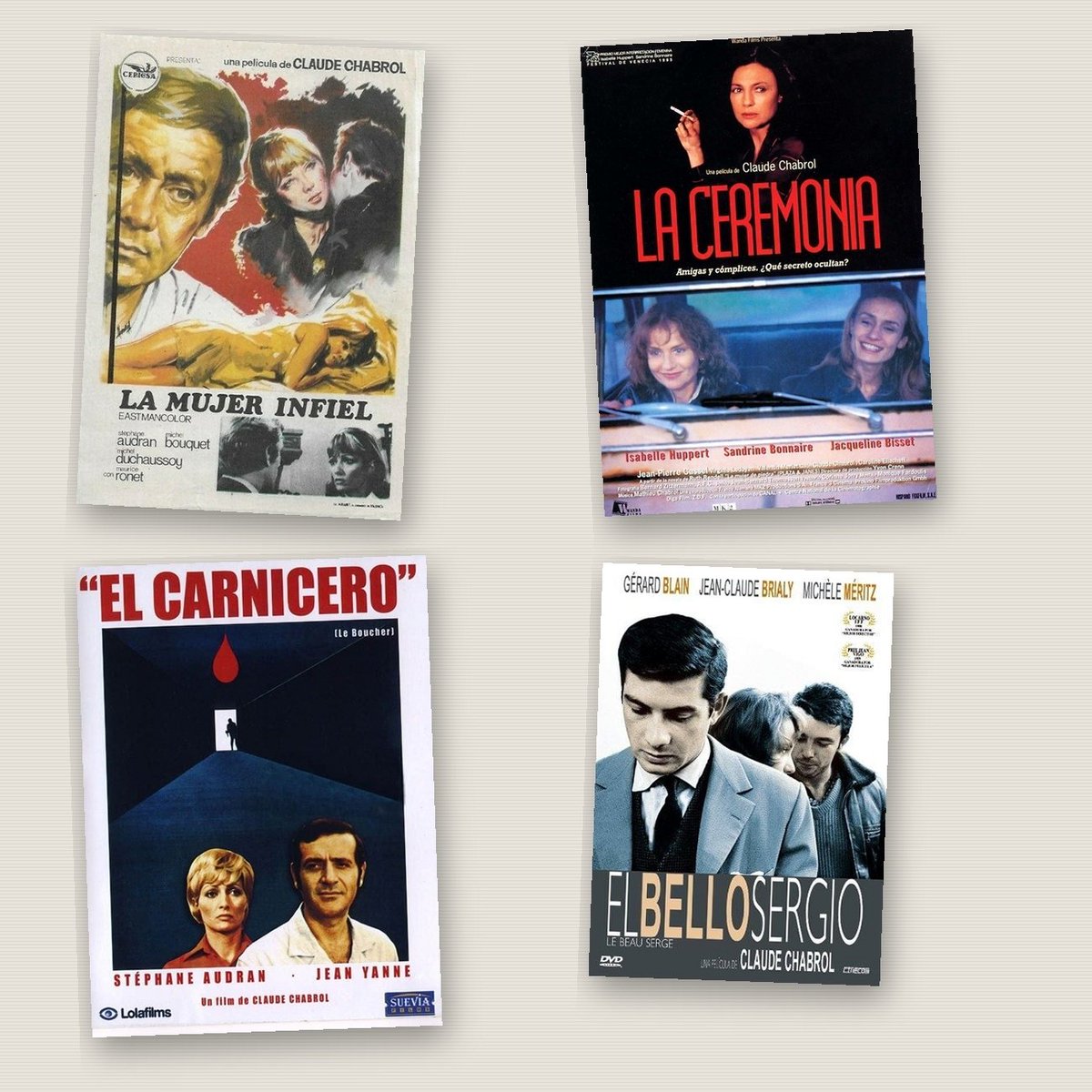 literaturamel's tweet photo. El 12 de septiembre de 2010 nos dejaba Claude Chabrol, el gran maestro del thriller psicológico francés. 🎬
Recordamos su legado, con 4 de sus obras maestras imprescindibles:
🪵 El carnicero (1970)
🚪 La ceremonia (1995)
🤫 La mujer infiel (1969)
🍷 El bello Sergio (1958) https://t.co/6uzxfEPf6h