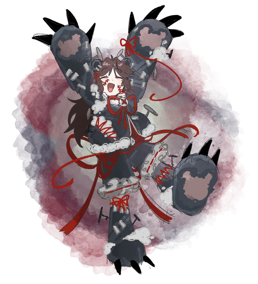 mobiusoverlords's tweet photo. Hex Nail - Hurting Teddy Bear (Tōka)  

#LimbusCompany #Milgram_oc #OC_m https://t.co/rJr9Af35W2