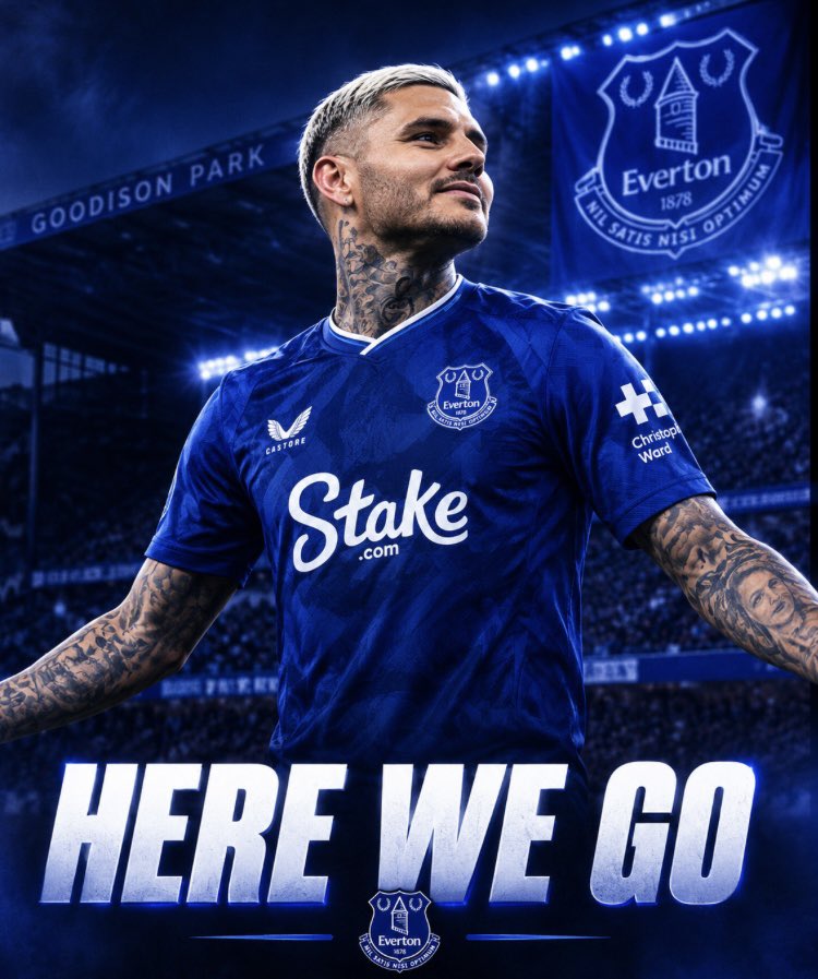 FabrizioRonona's tweet photo. 🚨🔵 Mauro Icardi is heading to Everton; the deal is being finalized! The agreement, valid until June 2028, will be signed today.

The deal is structured as a 1+1 year contract; Elio Letterio Pino will receive a €3 million commission.

Mauro Icardi is in England today. ✈️🏴󠁧󠁢󠁥󠁮󠁧󠁿 https://t.co/9fmKIc7to4