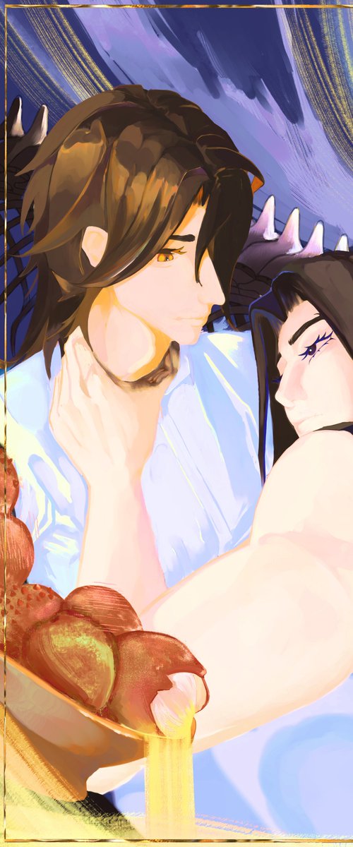 wnyvikk's tweet photo. “Do you…Do you like the feeling of m—my heart?”

Collaborative piece to a wonderful story to come!
#moshang #svsssbigbang2026 #svsss https://t.co/LEyv7GLM6G