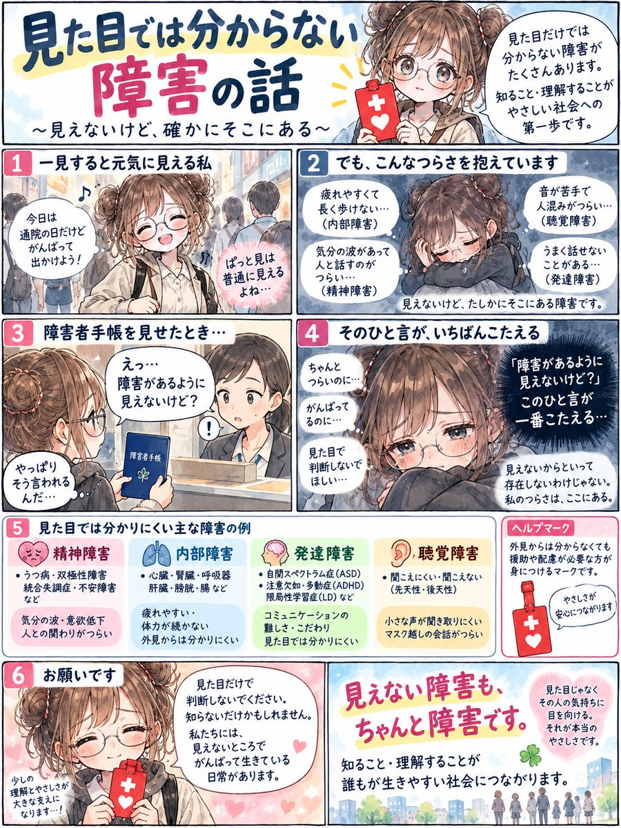 lets_be_sr's tweet photo. 見た目ではわからない障害ほど辛いものはありません
障がい者手帳やヘルプマークはそのための 
大切なツールです https://t.co/Ds8Yo6Codp