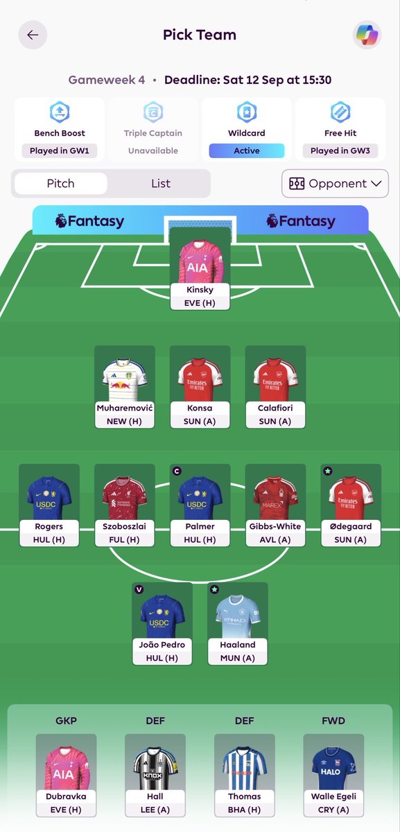 SirFPL_'s tweet photo. WC Active ✅

©️ : Ice cold ❄️

GL For All ❤️❤️

#FPL https://t.co/HFZA6r5QOD