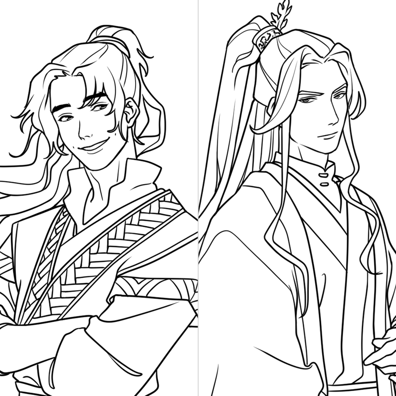 daria_gift_art's tweet photo. 🖊 Lineart done!
Zero knowledge of traditional Chinese clothing, so I relied on official refs.
Finding refs was tricky - each artist draws chars differently.
Ended up mixing Korean edition base + Japanese details. One day I'll design from scratch!
 #HuskyAndHisWhiteCatShizun #2ha https://t.co/OY9X1MO7Z9