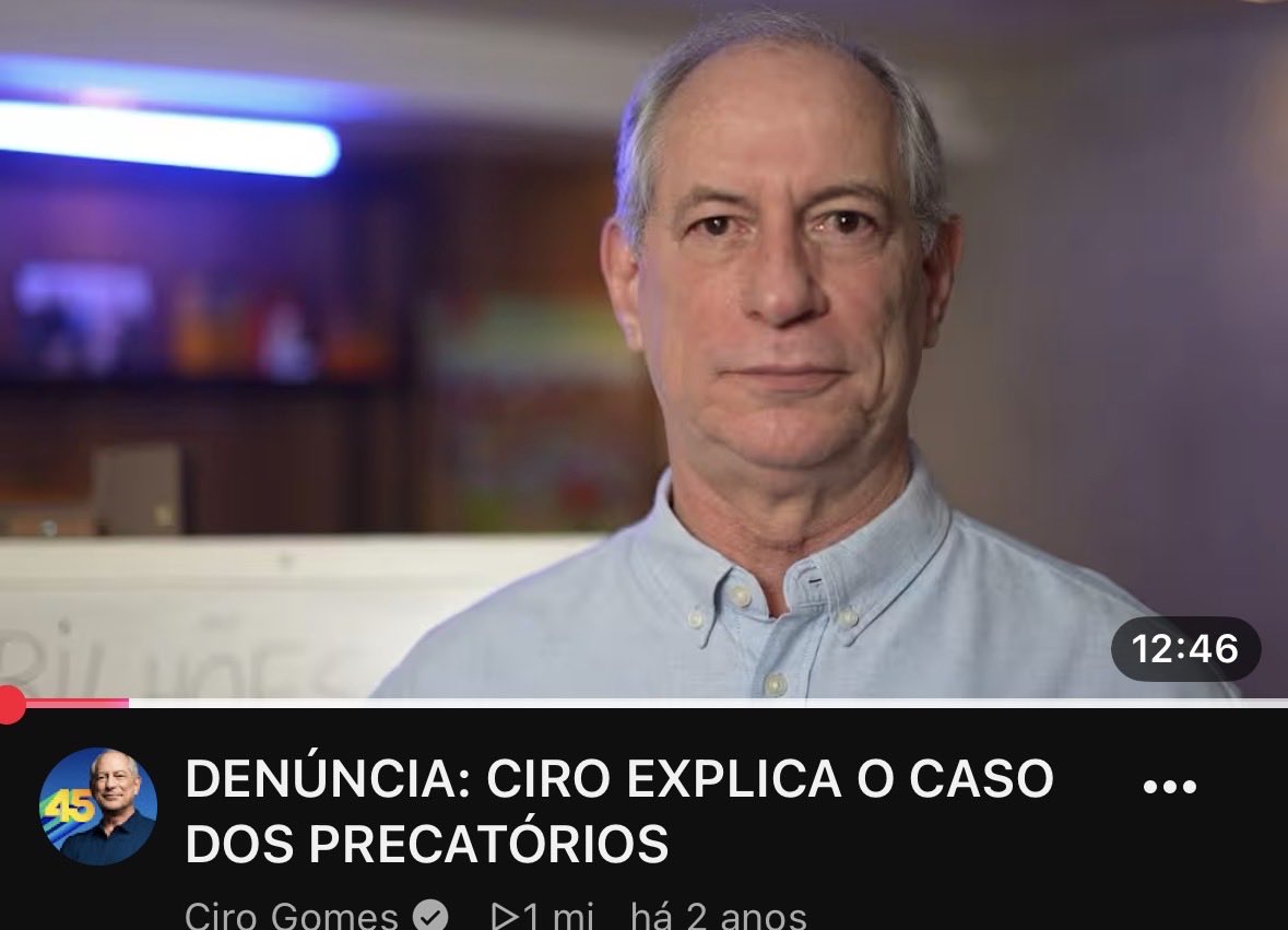 CiroNoFlow's tweet photo. Ciro Gomes è täo apaixonado pelo país e tão indignado com a roubalheira que ele gravou um vídeo de 12 minutos, em CASA tentando explicar essa ROUBALHEIRA do BANCO MASTER e A IMPRENSA, COMO SEMPRE TIROU ELE DE LUNATICO. https://t.co/XLBBIK3Q5x