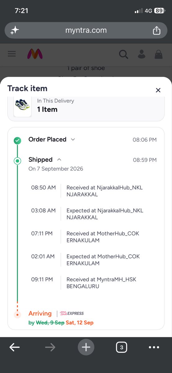 dejeeshdev's tweet photo. @MyntraSupport 300 flat #fraud offer by Myntra. Ordered a shoe from Myntra, delivery delayed and no response at all. Running the offer just to attract users, not actually care about to deliver the stuff. #ScamMyntra https://t.co/2WgXRgRWMC