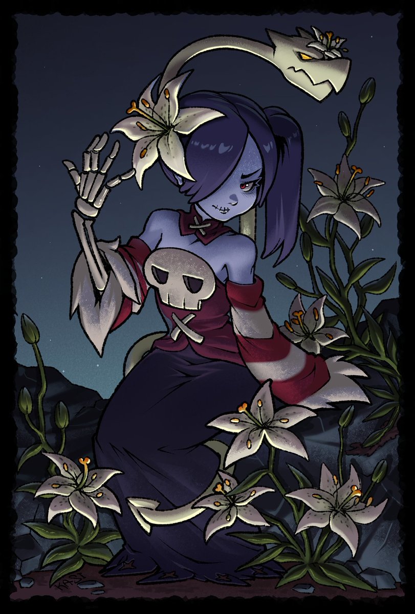 kasikamisch's tweet photo. The prettiest flower ever ( ´ ω ` ) 
#skullgirls #fanart #digitalartㅤㅤㅤㅤ https://t.co/jpzlyZ1e7c