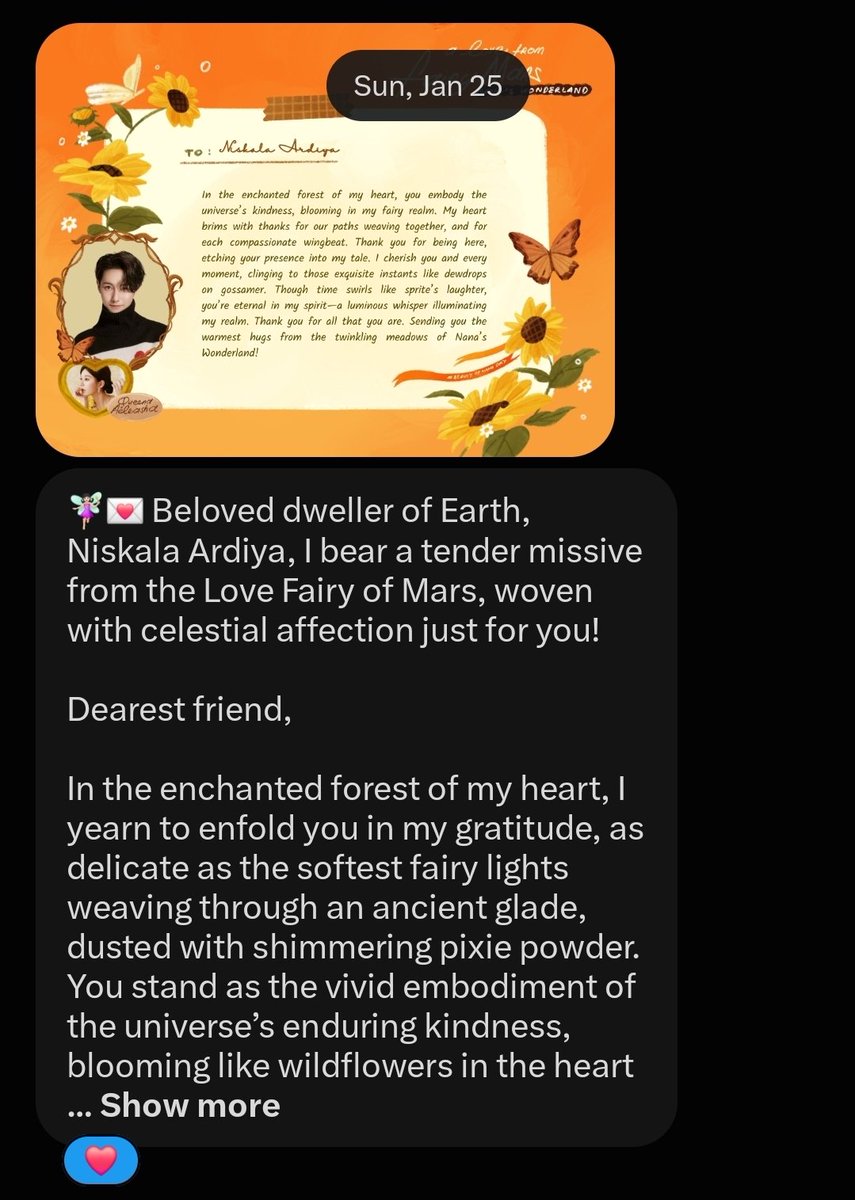 hngraeljun's tweet photo. Setelah empat tahun, ternyata disambut DM dari bulan Januari. Terima kasih banyak, Little Queen. https://t.co/H6m8SFePWU