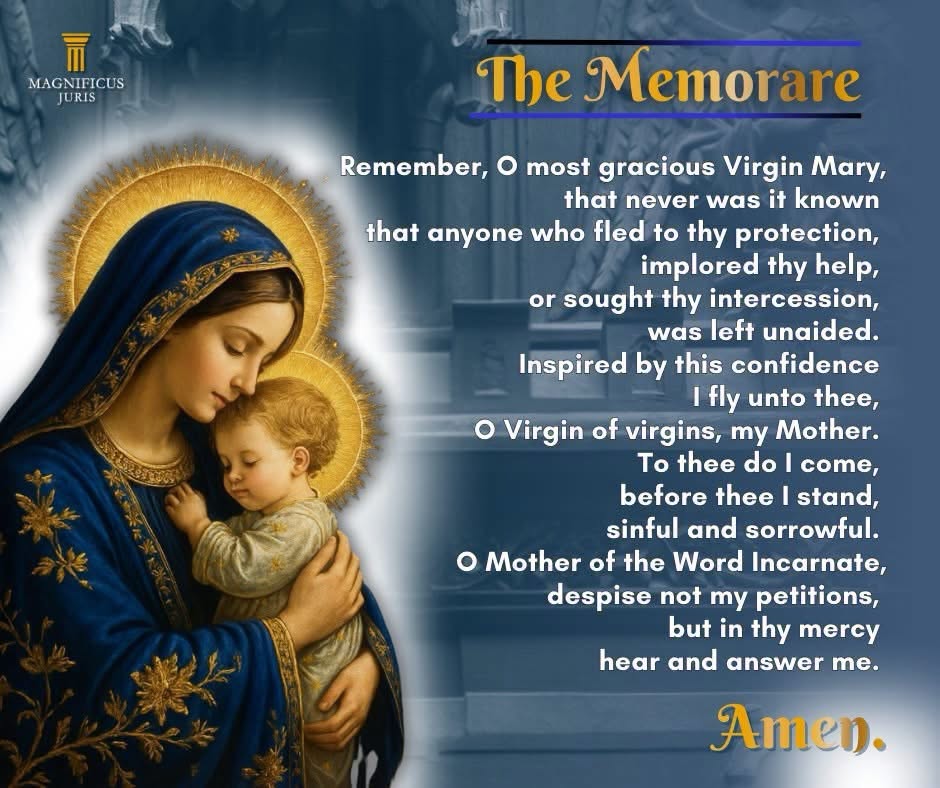 magnificusph's tweet photo. As you get ready for the final day of the Bar Exams, we offer the Memorare to quiet your mind and bring you restorative comfort tonight. May Our Lady wrap you in her mantle of wisdom as you prepare to seal months of sacrifice and rigorous study. Rest well and keep the faith!⚖️🙏 https://t.co/uW4KkHOOln