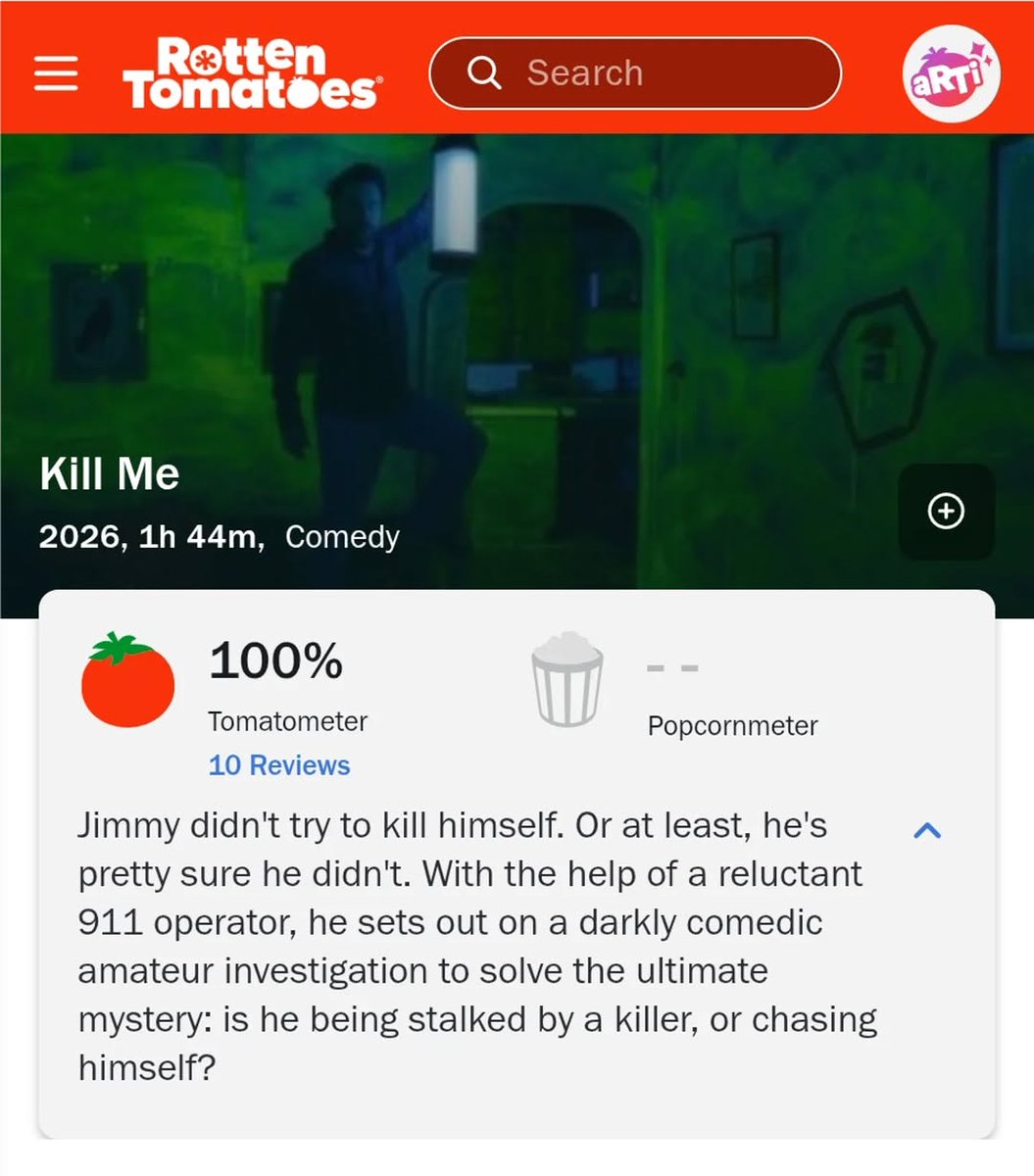 calvinco1do's tweet photo. Rotten Tomatoes gave Kill Me a 100% score!! https://t.co/oWnbEUIEyB