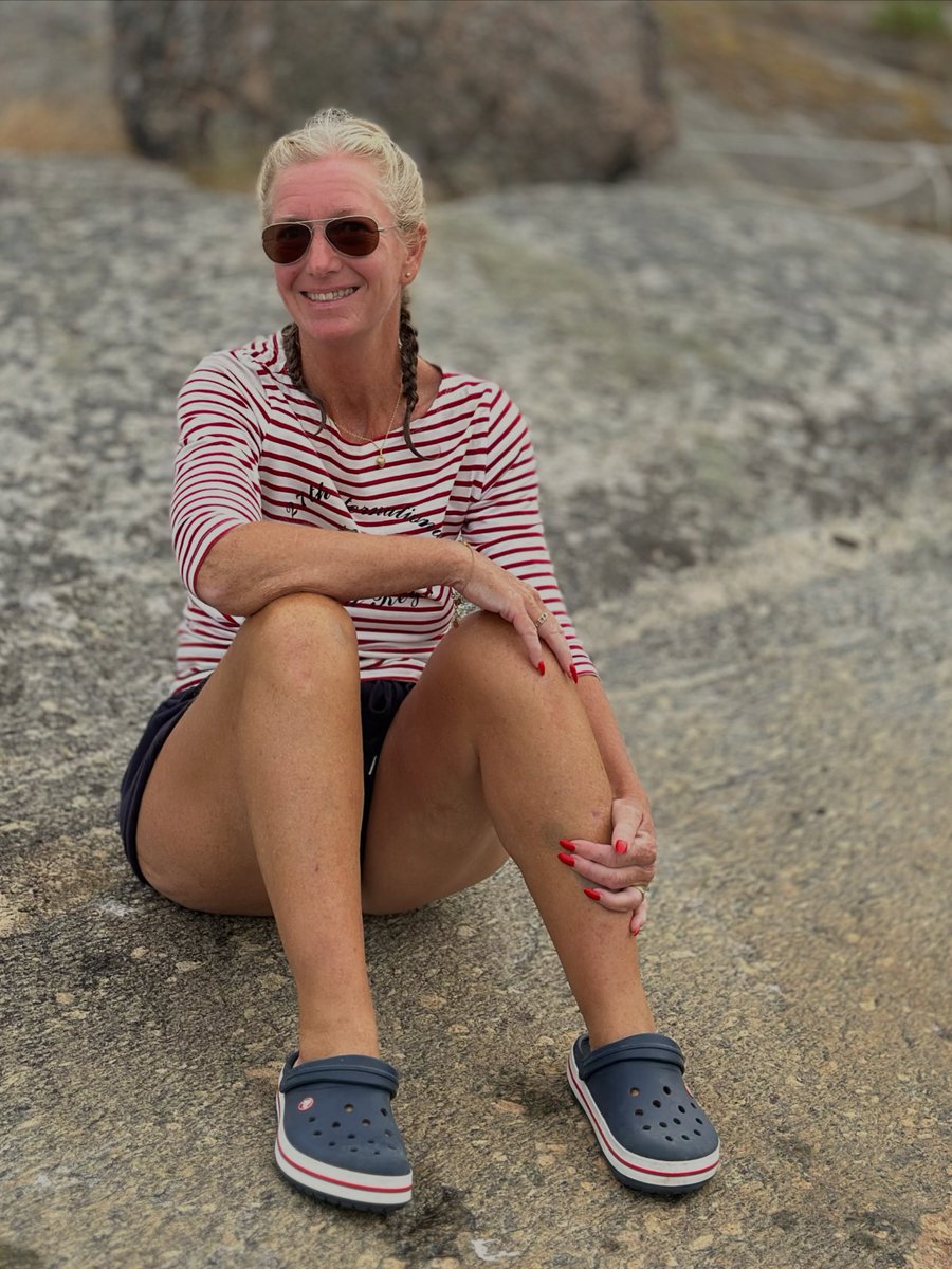 PenneyMaclk2's tweet photo. Many people complain about Crocs, but they’re perfect for sailing! They provide good grip when stepping ashore, withstand water and rain, and float if dropped overboard. Naturally, mine match the rest of my outfit. https://t.co/DE5GBpWPTG
